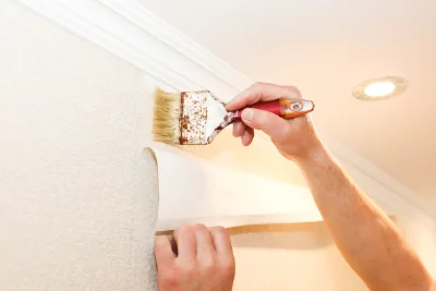 Pose de papier peint à Lirey — revêtements muraux et toiles de verre